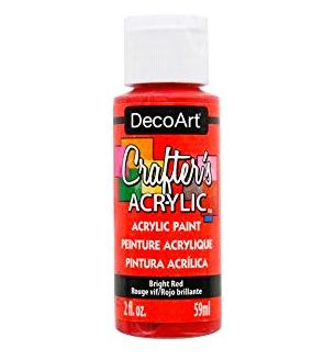 Deco Art Crafters Acrylic Paint Bright Red 2oz