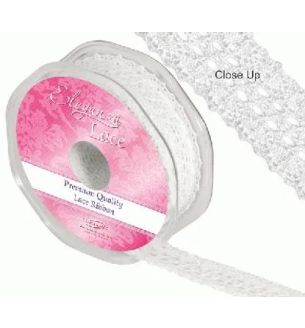 Eleganza Lace Georgian 27mm x 10m White No.01