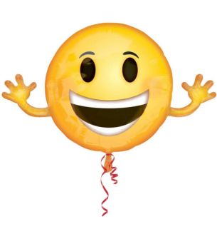 39" Anagram Smiling Emoji SuperShape Foil Balloon