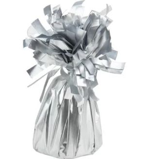 Foil Balloon Weights Silver Silk 12ct