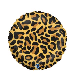 18" Leopard Spots Round Foil Balloon