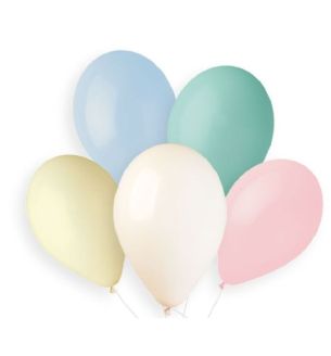13" Gemar Marshmallow Assorted 110 Latex Balloons 50ct