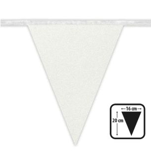 Glitter Bunting White 6m