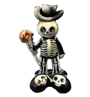 Halloween Skeleton Bouquet 45" x 26" Foil Balloon