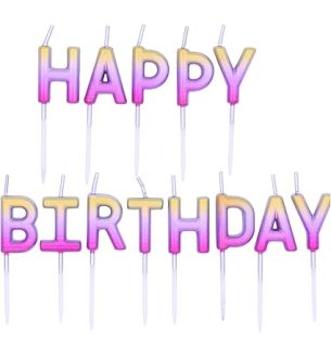 Happy Birthday Ombre Candles