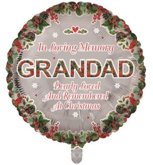 In Loving Memory - Grandad Christmas 18" Round Foil Balloon