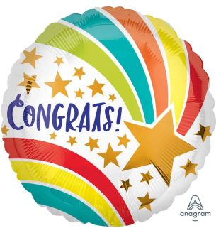 Mini Congrats! Shooting Star Foil Balloon