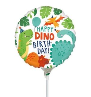 Mini Dinosaur Happy Dino Birthday Foil Balloon