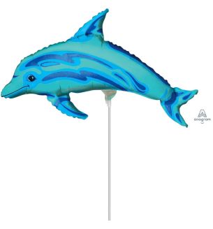 Mini Dolphin Blue Foil Balloon