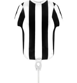 mini-football-shirt-black---white-stripe-metallic-foil-balloon
