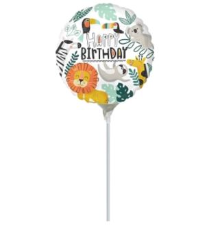 Mini Get Wild Jungle Theme Foil Balloon