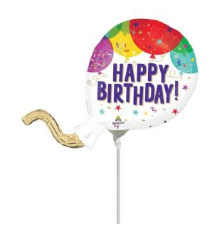 Mini Happy Birthday Balloon Shape Foil Balloon