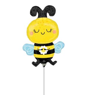 Mini Happy Bumble Bee Foil Balloon