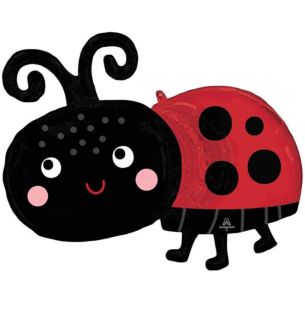 Mini Happy Ladybug Foil Balloon
