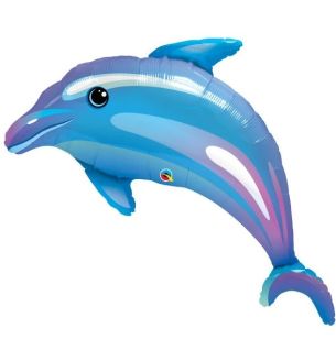 Mini Qualatex Blue Dolphin Foil Balloon