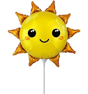Mini Sun Yellow Foil Balloon