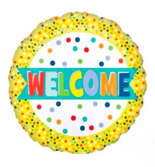 Mini Welcome Lots of Dots Foil Balloon