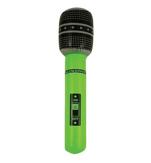 Inflatable Microphone Neon Green