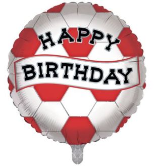 No.1Fotball Fan/Happy Birthday 18" foil