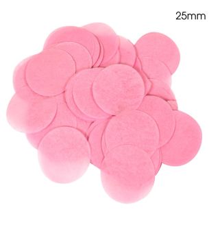 Oaktree Tissue Paper Confetti Round 25mm x 100g Light Pink