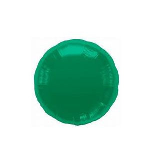 18" North Emerald Green Round Foil Balloon