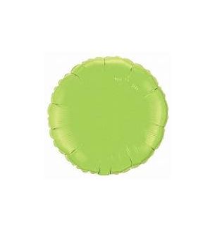 18" North Star Round Lime Green Foil Balloon
