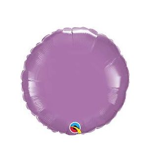  18" Qualatex Round Spring Lilac Unpackaged Foil Balloon