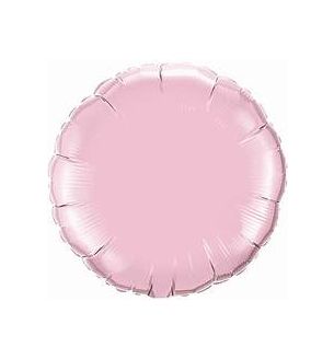 18" Qualatex Round Pale Pink Unpackaged Foil Balloon