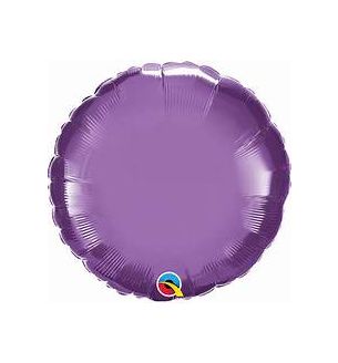 18" Qualatex Round Chrome Purple Unpackaged Foil Balloon