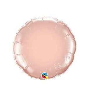 18" Qualatex Round Rose Gold Unpackaged Foil Balloon