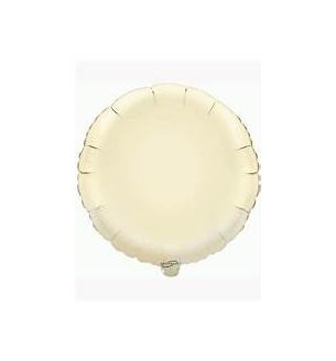 18" Bobofunnco Round Ivory Unpackaged Foil Balloon