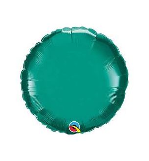 18" Qualatex Round Teal Unpackaged Foil Balloon