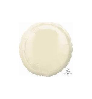 17" Anagram Ivory Round Foil Balloon Unpackaged