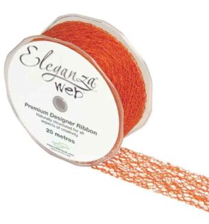 Orange Eleganza Web Ribbon 38mm x 20m