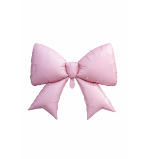 Bow Pink 98 cm x 75 cm Bamboo Party Foil Balloon