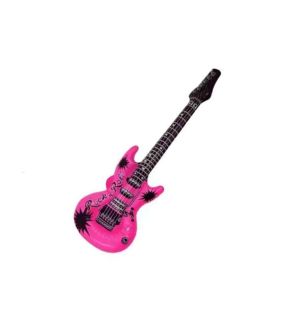 Inflatable Guitar Neon Pink