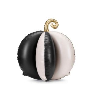 Pumpkin 3D Black & White Standing Foil Balloon 90x90 cm