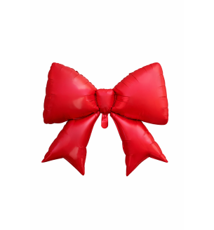 Bow Matte Red  98 cm x 75 cm Bamboo Party Foil Balloon