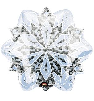 Snowflake Silver and Blue 18" Foil Balloon