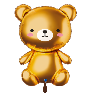Teddy Bear AI Foil Balloon Brown 29"