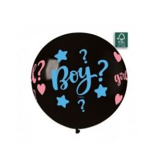 31" Gemar Girl or Boy Gender Reveal Black #014 1pc