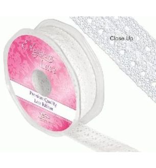 Eleganza Lace Victorian 27mm x 10m White No.01