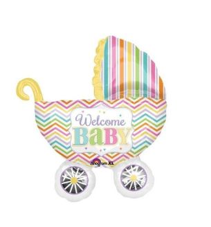 31" Anagram Welcome Baby Carriage Foil Balloon