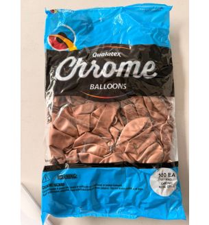 11" Chrome Rose Gold Qualatex 100ct