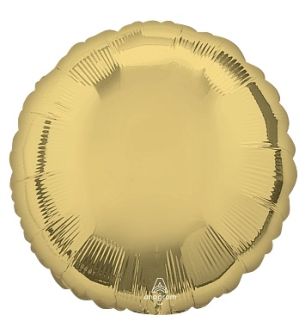 17" Anagram White Gold Round Foil Balloon Unpackaged